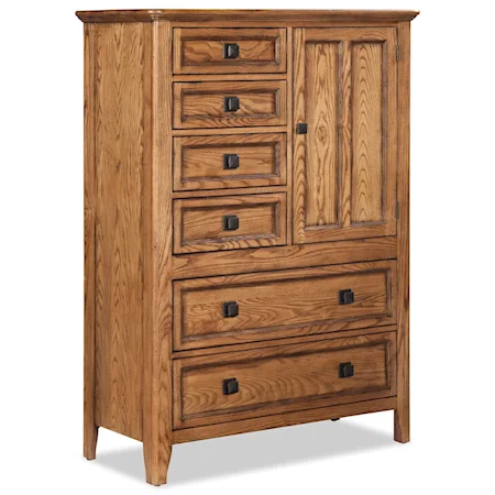 Door Chest with Six Drawers